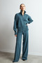 Women's Petrol Green Double Zipper Detailed Knitwear Set - 3