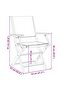 Garden Chairs 2 pcs Leaf Pattern Solid Wood Acacia and Fabric - 3