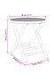 Folding Garden Table Ø45x45 cm Bamboo - 3