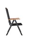Folding Garden Chairs 4 pcs Aluminium and Textilene Black - 5