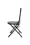 Folding Bistro Chairs 2 pcs Ceramic Black and White - 5