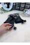 Plush Fur Detailed Stoned Ankle Warm Fingerless Cutout Gloves - 2
