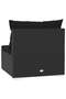 4-Seater Sofa with Cushions Black Poly Rattan - 5