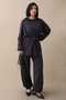 Anthracite Double Suit with Gathered Waist - 6