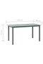 Garden Table Light Grey 150x90x74 cm Aluminium and Glass - 3