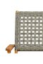 Folding Garden Chairs 6 pcs Grey Poly Rattan and Solid Wood - 8