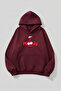Unisex Soft Textured Moody Cheery Printed Design Oversized 3 Thread Hoodie Sweatshirt