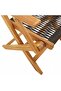 Folding Garden Chairs 6 pcs Black Solid Wood Acacia - 7