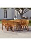 Garden Table 150x90x75 cm Solid Wood Acacia