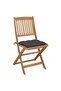Folding Garden Chairs 6 pcs with Cushions Solid Acacia Wood - 2