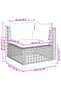 5 Piece Garden Sofa Set with Cushions Black Poly Rattan - 7