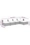 5 Piece Garden Lounge Set with Cushions Poly Rattan Grey - 5