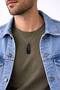Rectangular Plate Men's Necklace – Black Color