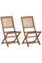 Folding Outdoor Chairs 2 pcs Solid Acacia Wood