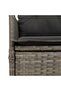 Reclining Garden Chairs 2 pcs with Cushions Grey Poly Rattan - 8
