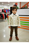 3668 Boy's Leather Coat 3-Piece Set