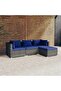 4 Piece Garden Lounge Set with Cushions Poly Rattan Grey