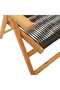 Reclining Garden Chairs 4 pcs Black Solid Wood Acacia - 7