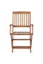 Folding Outdoor Chairs 8 pcs Solid Acacia Wood - 2