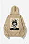 Unisex Soft Textured Frida Kahlo Viva La Vida Printed Design Oversized 3 Thread Hoodie Sweatshirt - 2