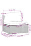 9 Piece Garden Lounge Set with Cushions Poly Rattan Grey - 6