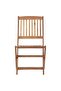 Folding Outdoor Chairs 6 pcs Solid Acacia Wood - 2