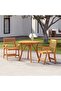 3 Piece Garden Dining Set Solid Wood Acacia