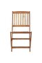 Folding Outdoor Chairs 8 pcs Solid Acacia Wood - 2