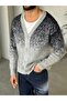 Color Gradient Knitwear Cardigan Gray - 2