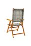 Reclining Garden Chairs 8 pcs Grey Poly Rattan and Solid Wood - 5