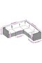 5 Piece Garden Lounge Set with Cushions Poly Rattan Grey - 3