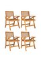 5 Piece Garden Dining Set Solid Wood Acacia - 2