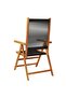 Reclining Garden Chairs 4 pcs Black Solid Wood Acacia - 5