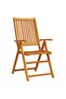 Garden Dining Set Folding 7 pcs Brown Solid Acacia Wood - 4