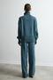 Women's Petrol Green Double Zipper Detailed Knitwear Set - 8