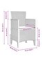 Garden Chair 4 pcs Anthracite 53 x 49 x 85 cm Polypropylene - 3
