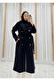 Our Black Cashmere Coat Model - 2