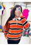 Women's Striped Polo Neck Sweater - 2