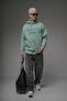 Hooded Hoodie Sweatshirt with Piping on the Front - 3