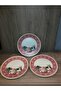 Service Plate 26 cm 3 Pieces Matte Patterned New Year / New Year's Eve / New Year - 5