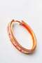 Two-Sided Orange Enamel Zircon Hoop Earrings