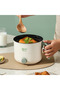 Electric Hot Pot Cooker Steamer Eggs Boiler Rice Noodles 2 Layer Portable Mini Cooking Pot - 1.5L - 4