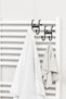 2 Pieces Double Hook Towel Rack Bathroom Kitchen Metal Hanger Towel Rack Organizer - 7