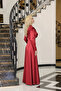 Satin Stone Evening Dress - 3