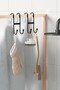 2 Pieces Shower Cabin Hanger Bathroom Kitchen Robe Towel Rack Metal Hanger Multi-Purpose Black Hanger - 4