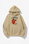 Unisex Soft Textured Il Pomodoro Roma Italia Printed Design Oversized 3 Thread Hoodie Sweatshirt