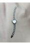 Round Case Gold Pearl Stone Silver Cord Steel 20mm Women's Watch - 3