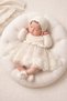 Diana Princess Knit Organic 6-Piece Hospital Discharge Set 100% Cotton Newborn Baby Girl