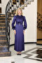 Satin Evening Dress with Buckle Detail - 2