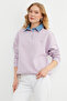3 İplik Kot g Paneled Sweatshirt with Metal Accessories - 5